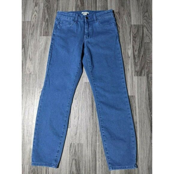 Forever 21 Stretchy Cropped Denim Blue Jeans - Picture 1 of 11
